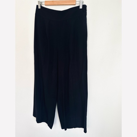 Whistles • Wide Leg Crop Trouser Pants in Black - Picture 4 of 8